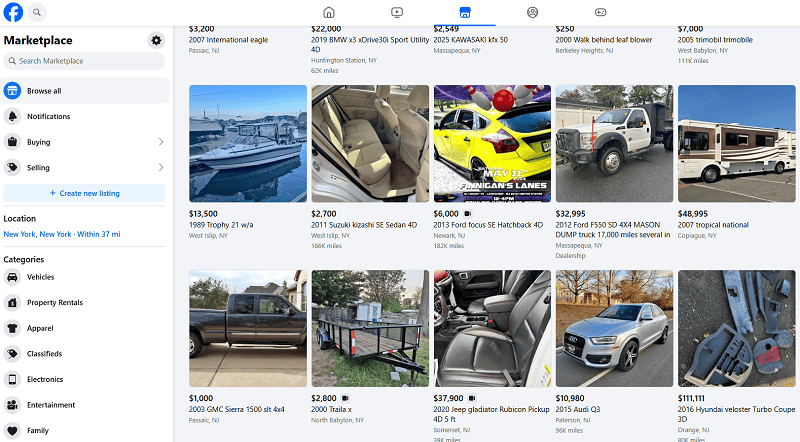 Listings live on a marketplace from the HyperPoost workflow.
