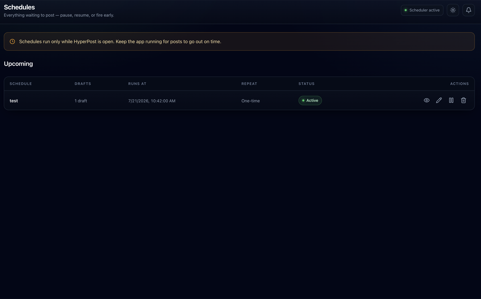 Schedules: Queue it, batch it, relist it.