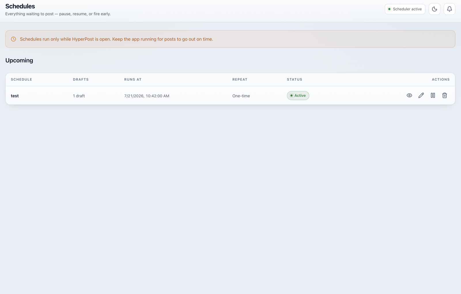 Schedules: Queue it, batch it, relist it.